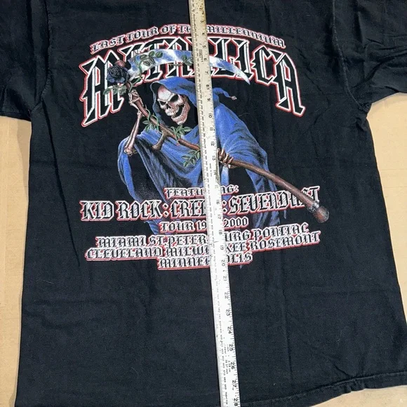 Vintage Metallica Last Tour of the Millennium T-shirt XL Kid Rock Sevendust